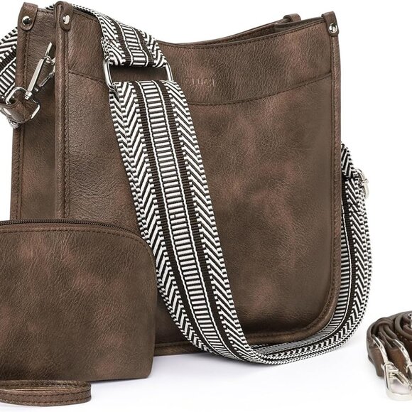 Vegan Leather Crossbody Purses Set for Women Trendy Adjustable Straps - Picture 1 of 8